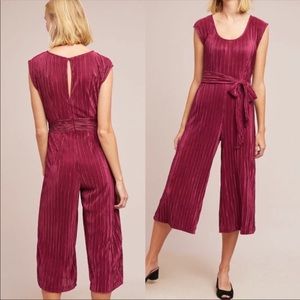 Anthropologie Maeve Maroon Jumpsuit - Size 12